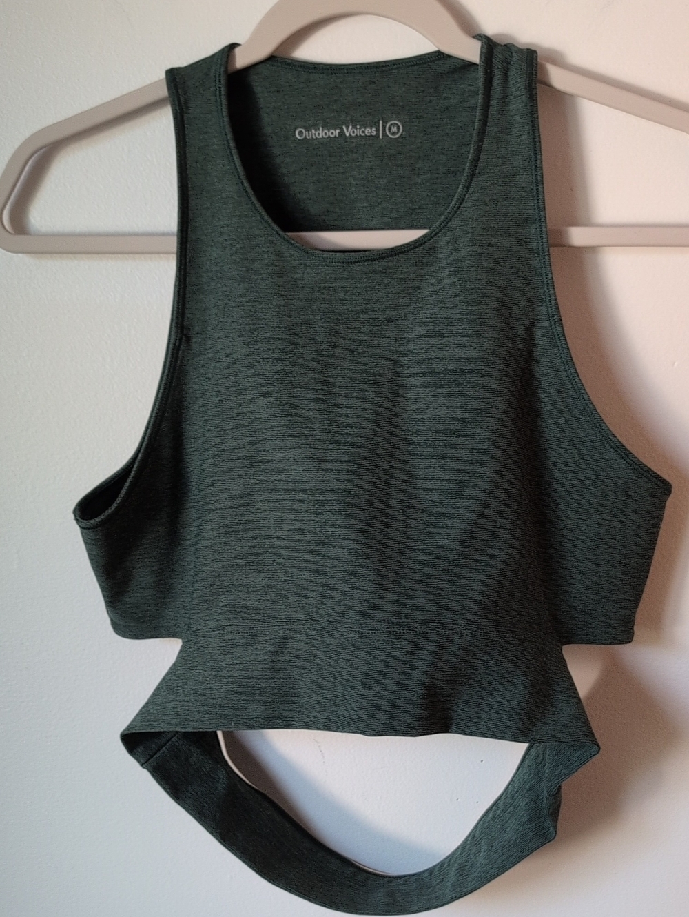Outdoor Voices Slash Green Crop Top Sports Bra Medium - Picture 4 of 7